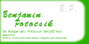 benjamin potocsik business card